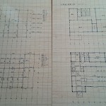 大工さん用に図面を図板に書けました