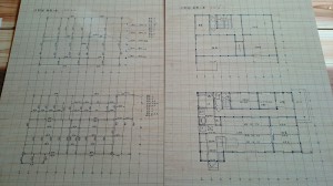 大工さん用に図面を図板に書けました